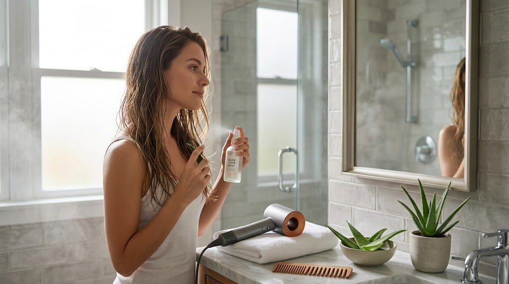 Can You Blow-Dry Hair After Using Aloe Vera Juice? What You Need to Know
