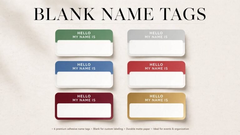 Blank Name Tags Explained: How to Choose and Customize Them