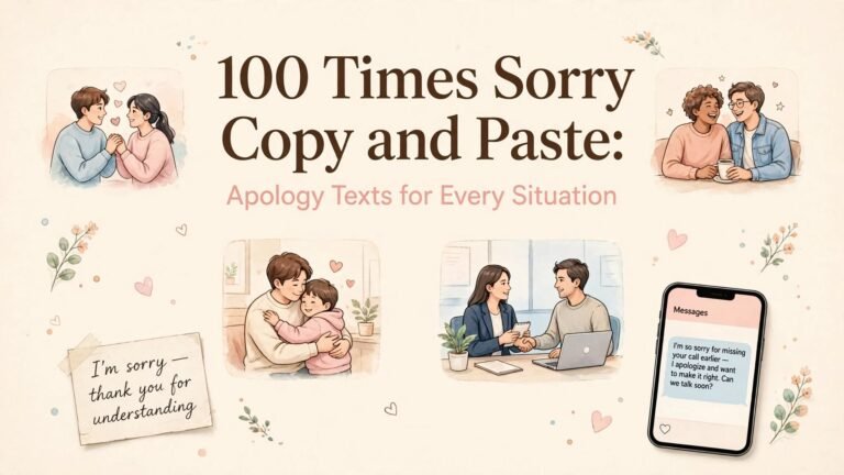 100 Times Sorry Copy and Paste: Apology Texts for Every Situation